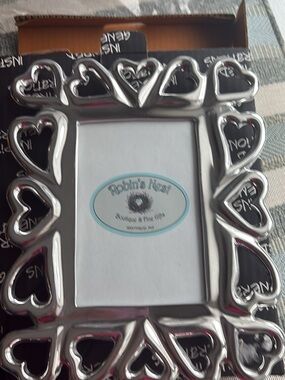 Inspired Generations  Silver Heart Frame with Heart Motif- NIB
